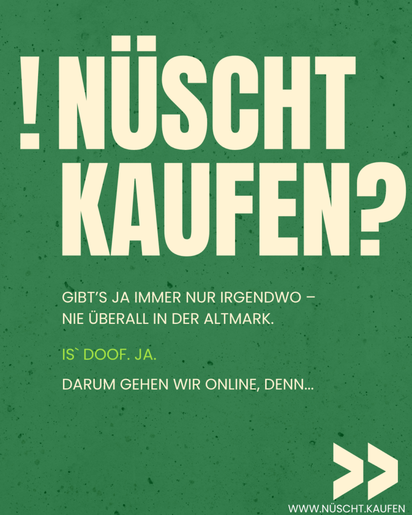 In the middle of Nüscht Online-Shop / Altmark Merchandise