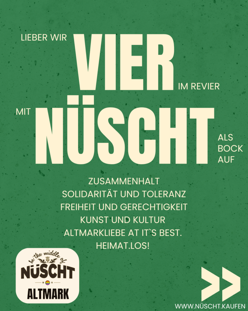 In the middle of Nüscht Online-Shop / Altmark Merchandise